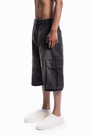 CUTLINE VINTAGE BLACK CARGO JORTS
