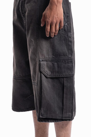 CUTLINE VINTAGE BLACK CARGO JORTS