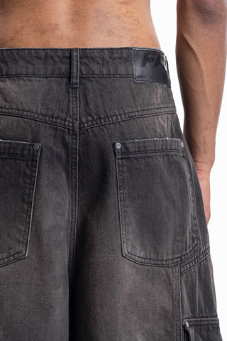 CUTLINE VINTAGE BLACK CARGO JORTS