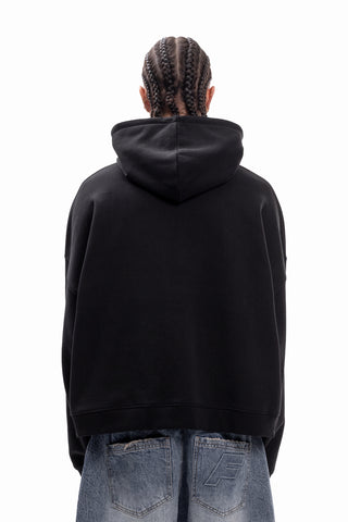 CUFF BLACK HOODIE