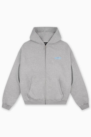 RHINESTONE 2015 LIGHT GRAY MELANGE FRONT ZIP