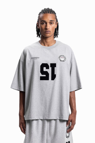 JERSEY 15 BOXY GREY MELANGE T-SHIRT