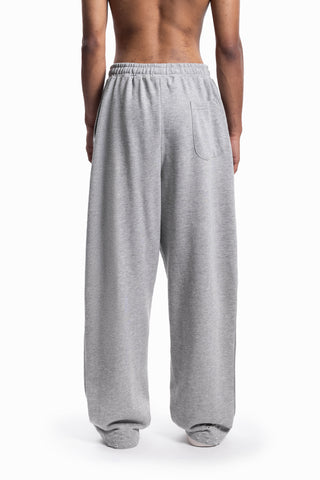 LIGHT GREY MELANGE HEAVY BAGGY JOGGER