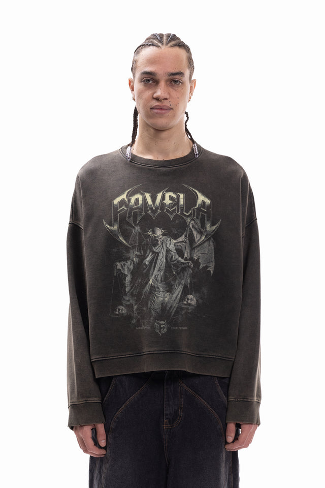 LOST IN THE VOID ANTHRA BOXY CREWNECK
