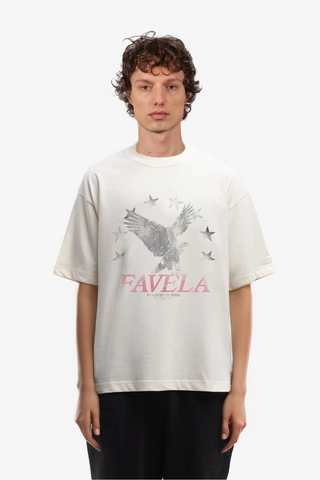 MAJESTIC VANILLA DISTRESSED T-SHIRT