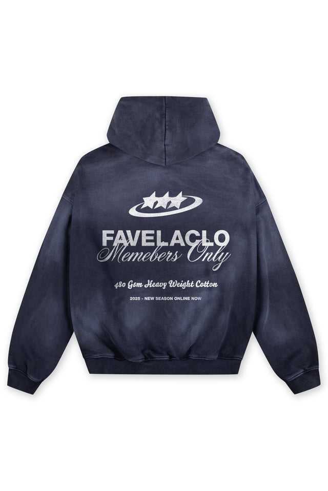 MEMBERS ONLY ITALIC NAVY SUN DRIED HOODIE