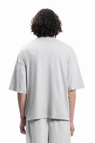BOXY DISTRESSED MINERAL WASHED T-SHIRT