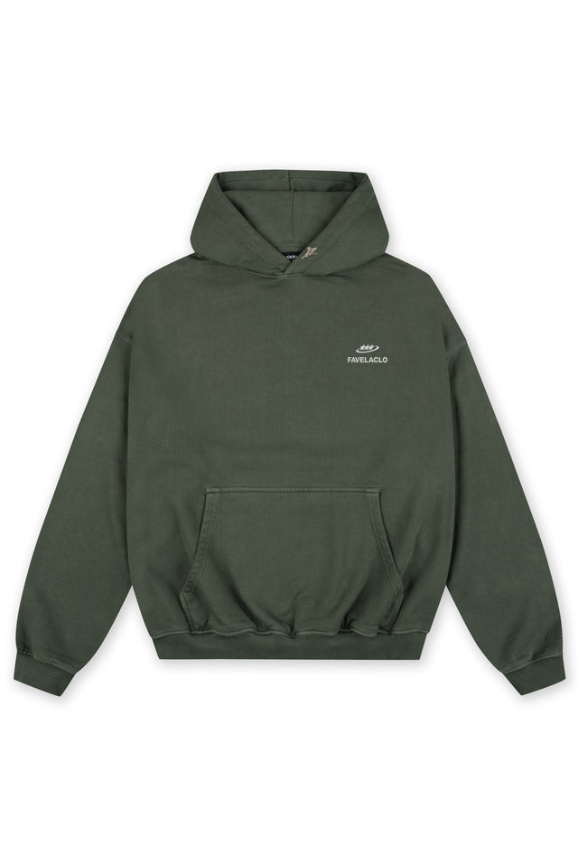 MEMBERS ONLY ITALIC GREEN SAND WASHED HOODIE