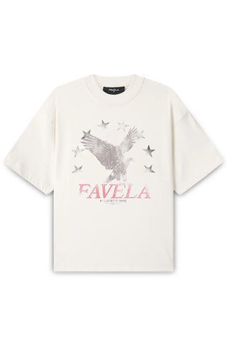 MAJESTIC VANILLA DISTRESSED T-SHIRT