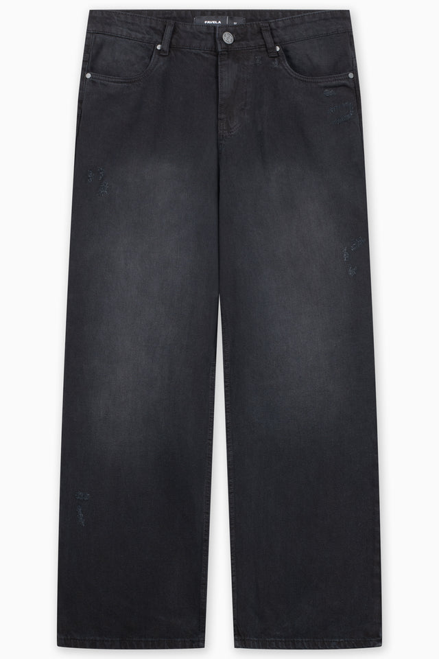 HEAVY BAGGY REGULAR VINTAGE BLACK DENIM