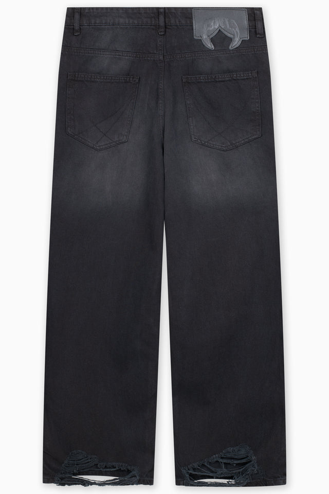 HEAVY BAGGY REGULAR VINTAGE BLACK DENIM