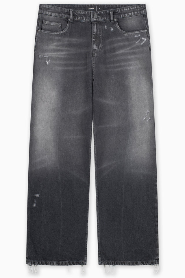 HEAVY BAGGY REGULAR BLACK WASH DENIM