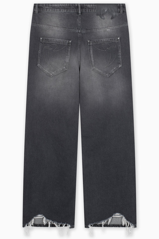HEAVY BAGGY REGULAR BLACK WASH DENIM