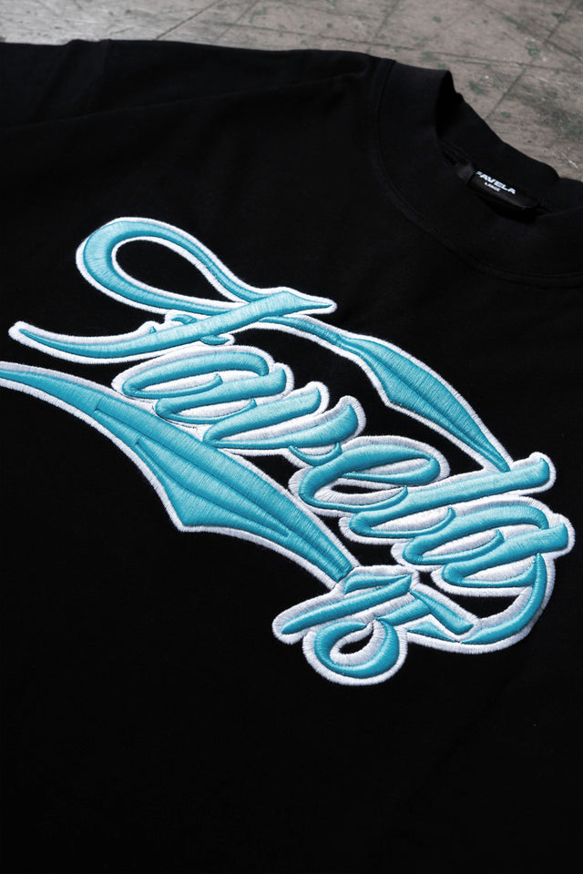 NEW 3D COLLEGE BABYBLUE/WHITE BLACK T-SHIRT