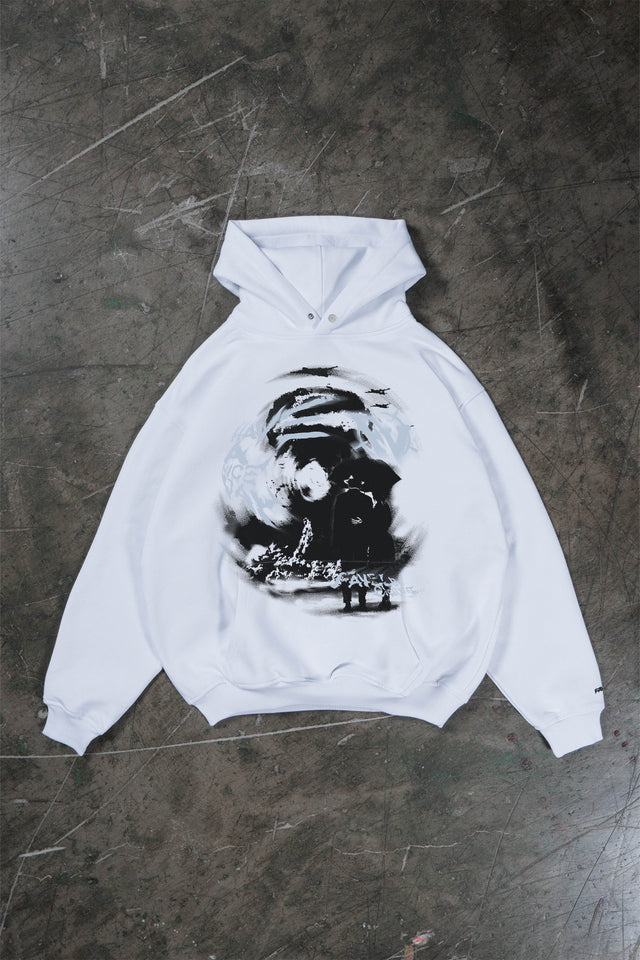 %NICE DAY WHITE HOODIE%