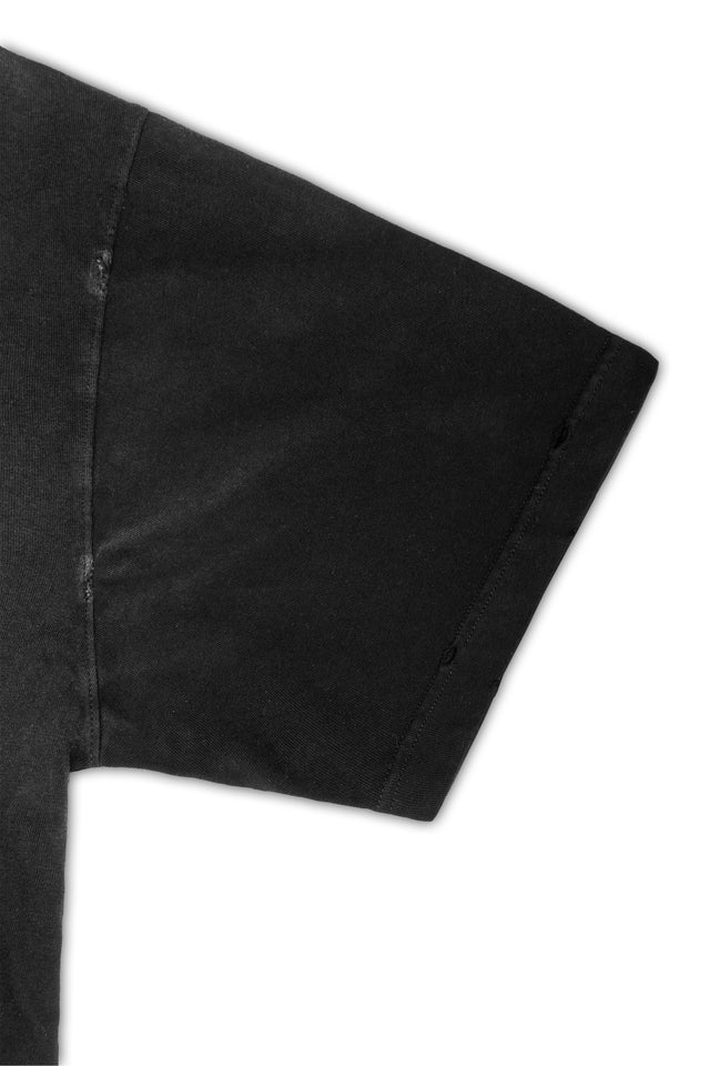 PANK! BOXY DISTRESSED BLACK SUN DRIED T-SHIRT