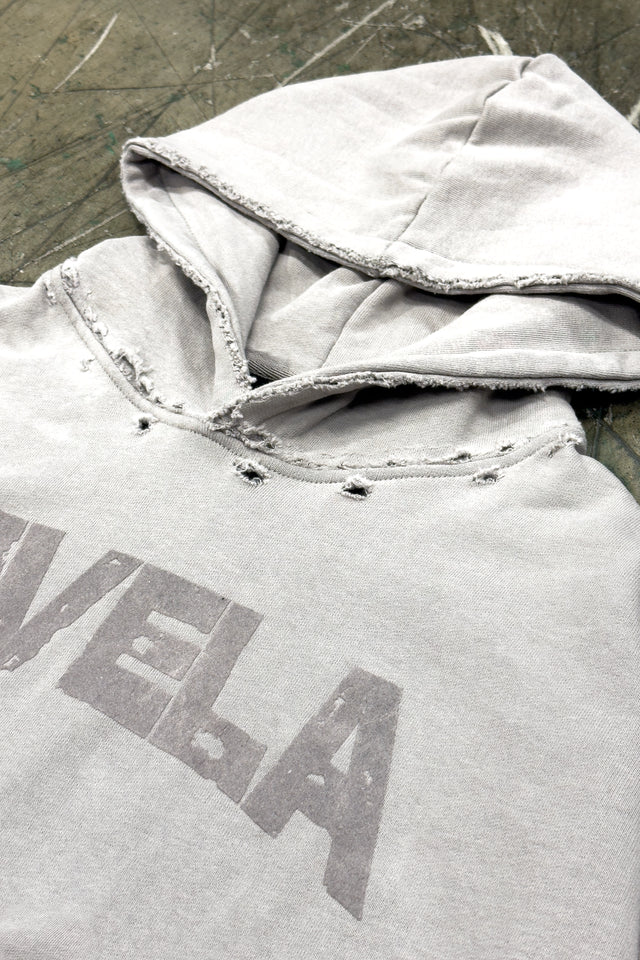 PUFF DISTRESSED DOVE HOODIE