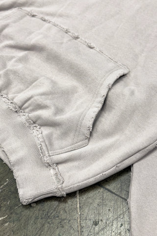 LIGHT GRAY MELANGE FRONT ZIP