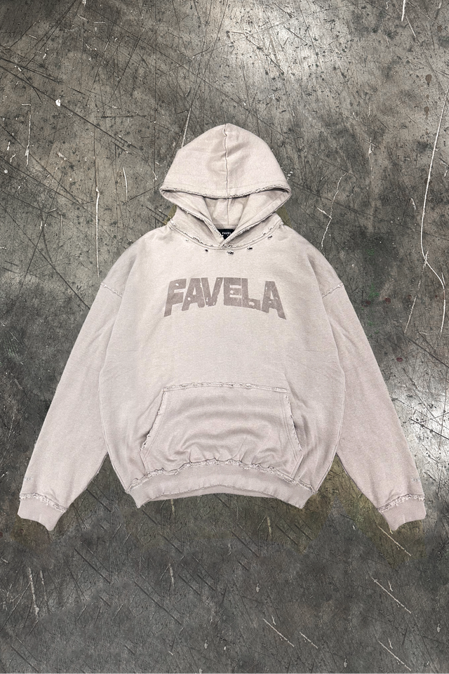 PUFF DISTRESSED DOVE HOODIE
