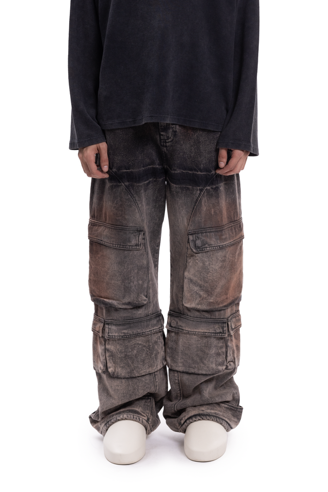 BOOTCUT CARGO GRADIENT RETRO BROWN