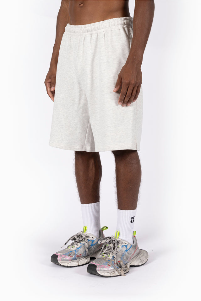 BASIC LIGHT GREY MELANGE SHORTS