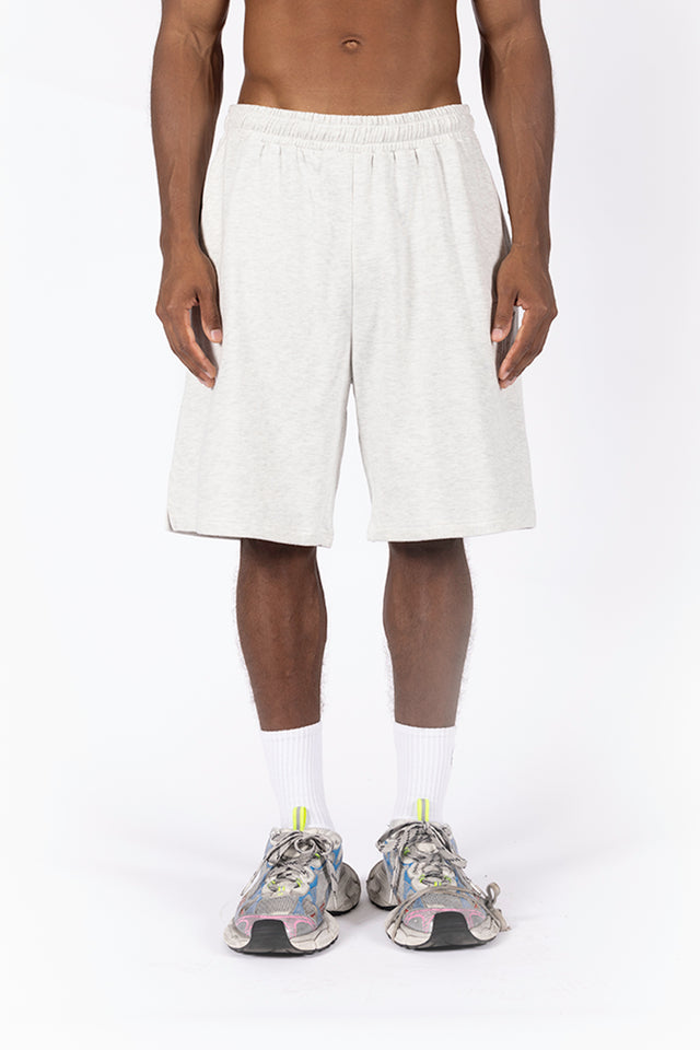 BASIC LIGHT GREY MELANGE SHORTS