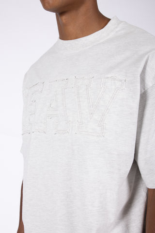 FAV FABRIC PATCH LIGHT GREY MELANGE T-SHIRT