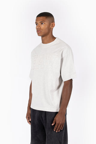 FAV FABRIC PATCH LIGHT GREY MELANGE T-SHIRT
