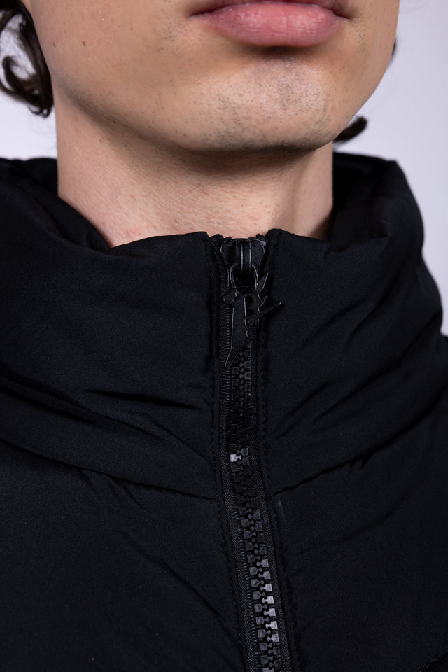 EMBROIDERY BLACK PUFFER JACKET