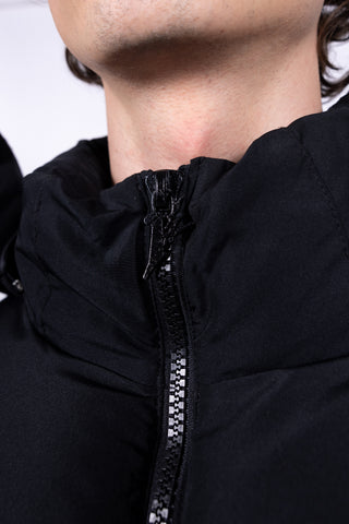 ABSTRACT BLACK PUFFER JACKET
