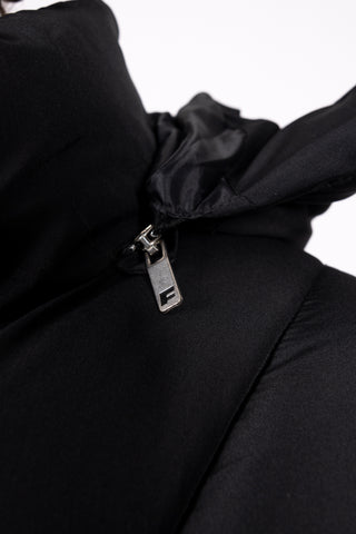 ABSTRACT BLACK PUFFER JACKET