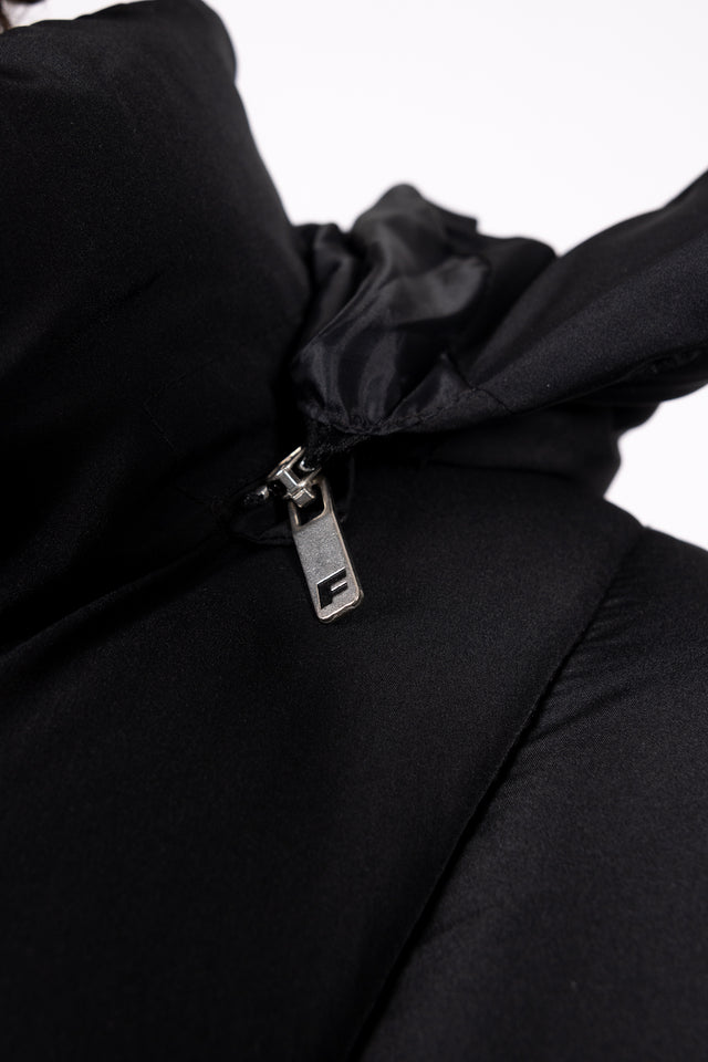 ABSTRACT BLACK PUFFER JACKET