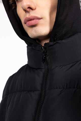 ABSTRACT BLACK PUFFER VEST