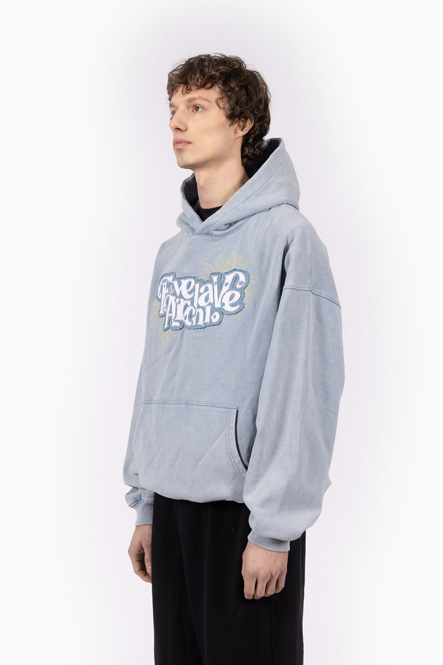 FAVELA SUNFLOWER VINTAGE BLUE WASH HOODIE