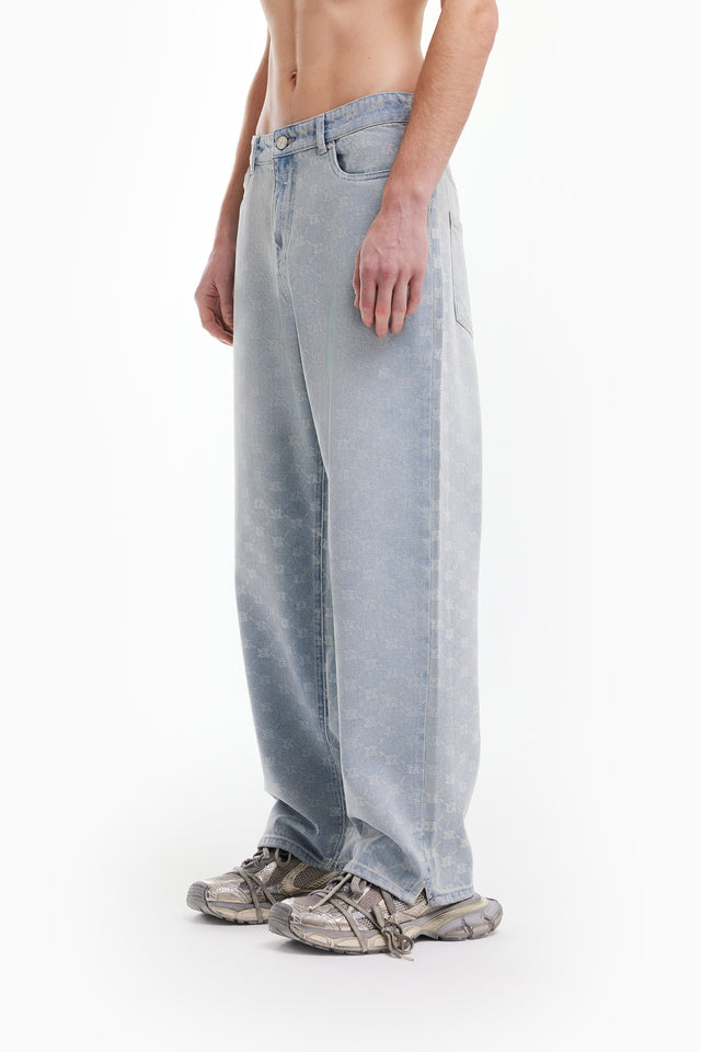 MONOGRAM LIGHT BLUE DENIM