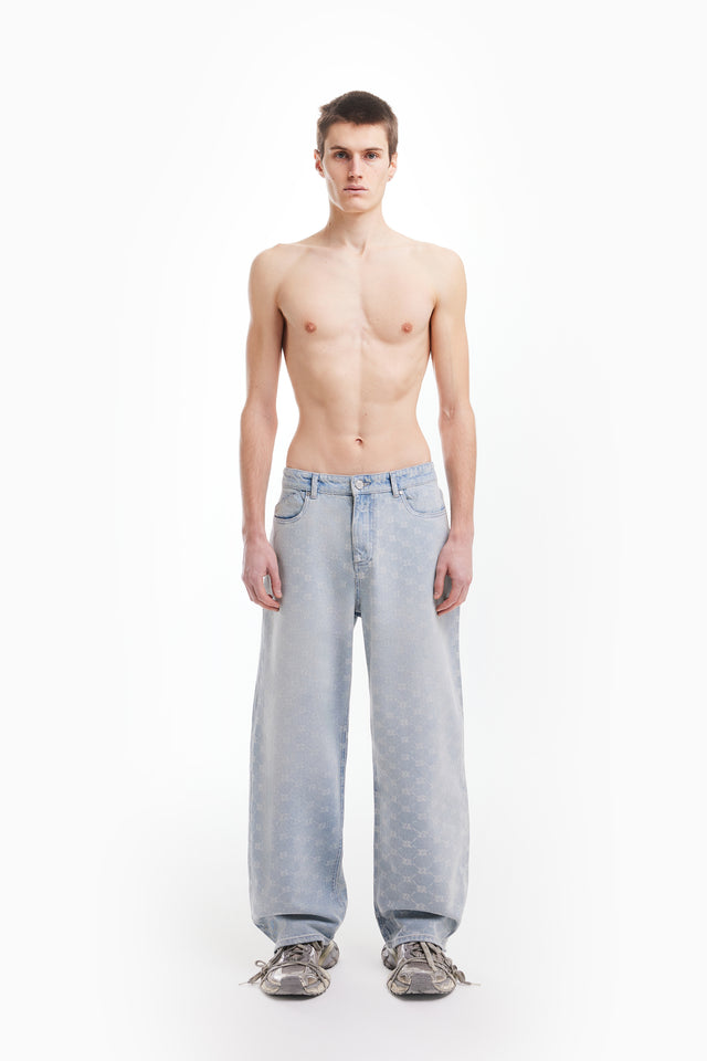 MONOGRAM LIGHT BLUE DENIM