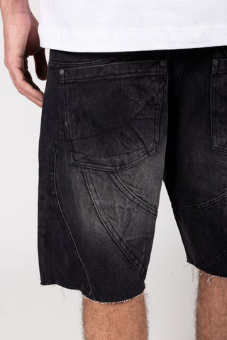 CUTLINE WAVE BLACK SHORTS