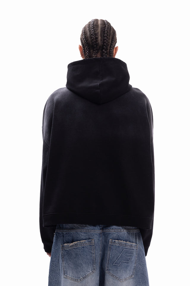 ROCKSTAR BLACK SUN DRIED BOXY HOODIE