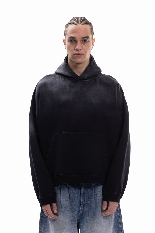 BLACK SUN DRIED BOXY HOODIE