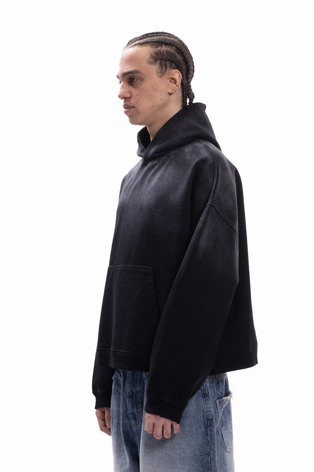BLACK SUN DRIED BOXY HOODIE