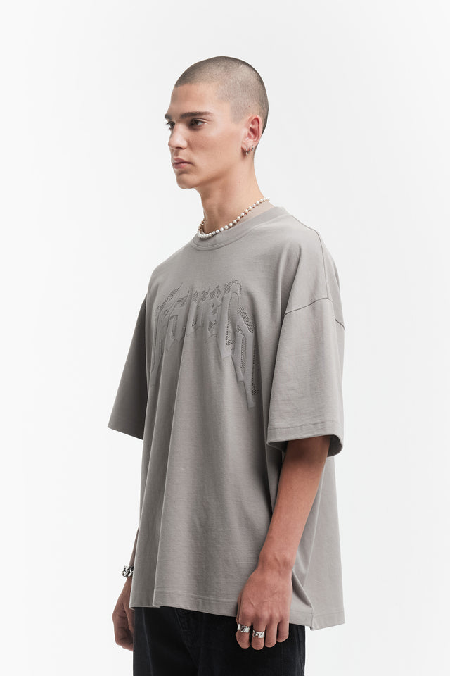 AVES RHINESTONE GRAY T-SHIRT