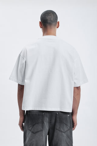TILL DEATH TAPE BOXY WHITE T-SHIRT