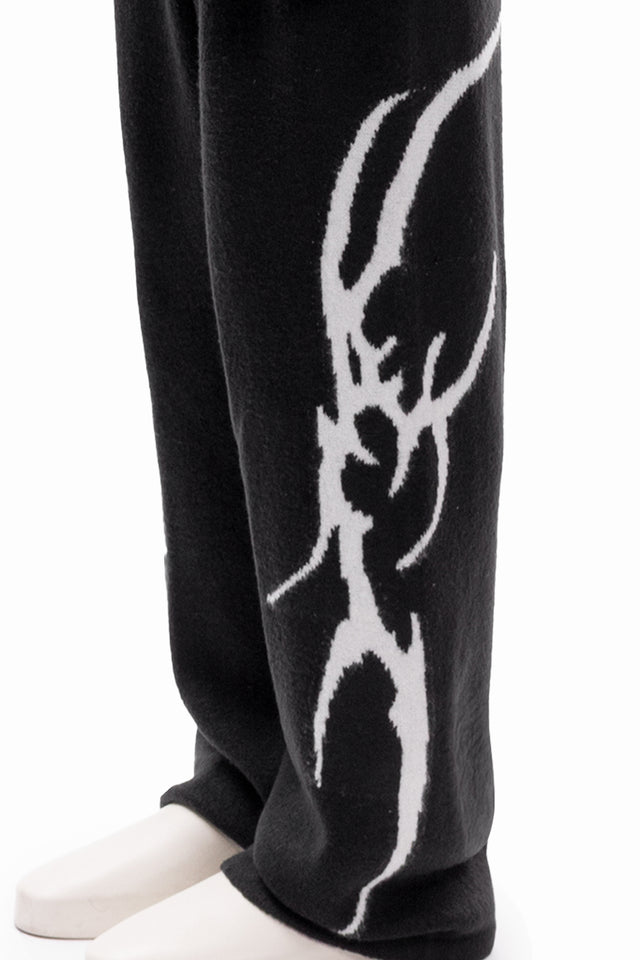 TRIBAL KNIT JOGGER BLACK