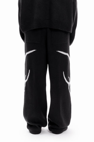 TRIBAL KNIT JOGGER BLACK