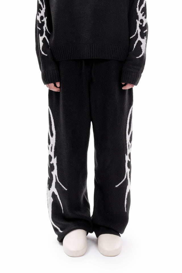 TRIBAL KNIT JOGGER BLACK