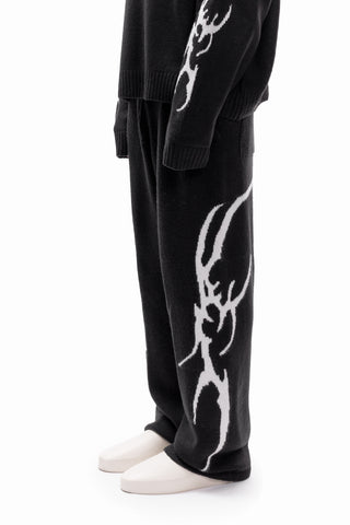 TRIBAL KNIT JOGGER BLACK