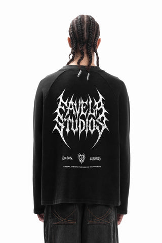 FAVELA STUDIOS WAFFLE LONGSLEEVE BLACK