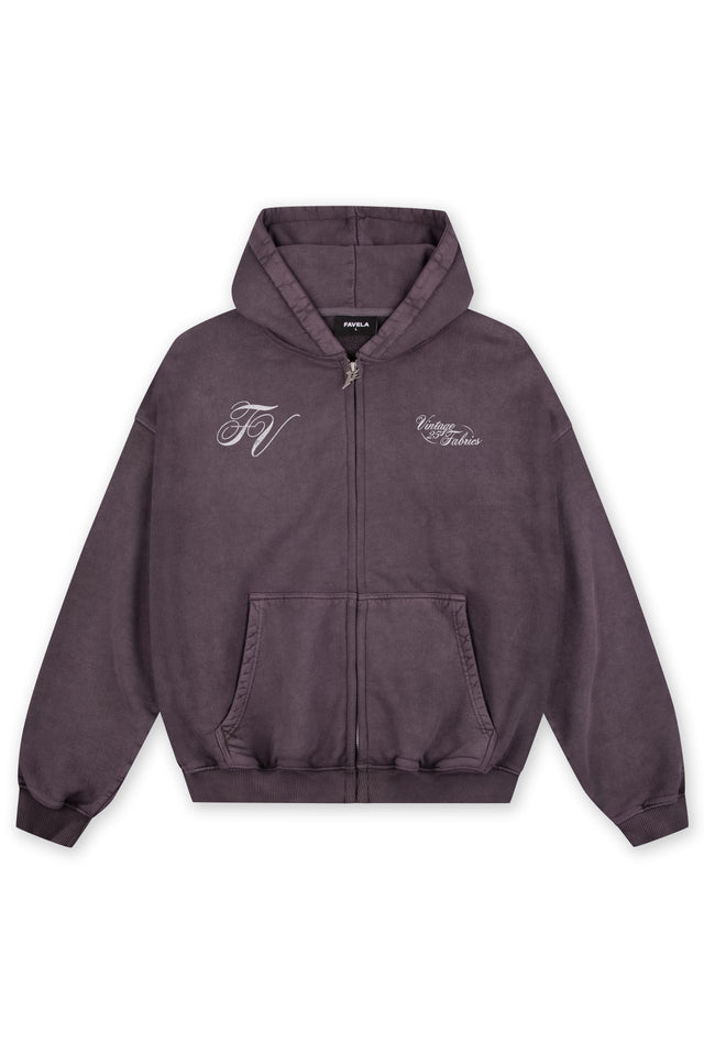 FV PURPLE SAND WASHED FRONTZIP