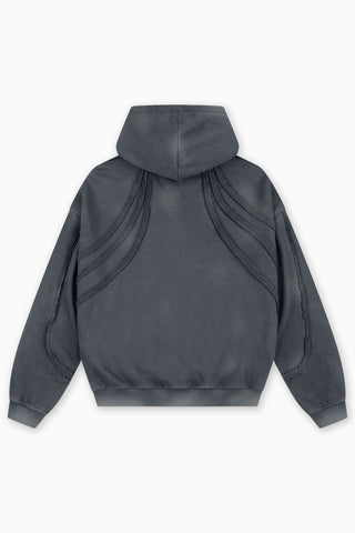 CUTLINE BLACK WASHED FRONTZIP