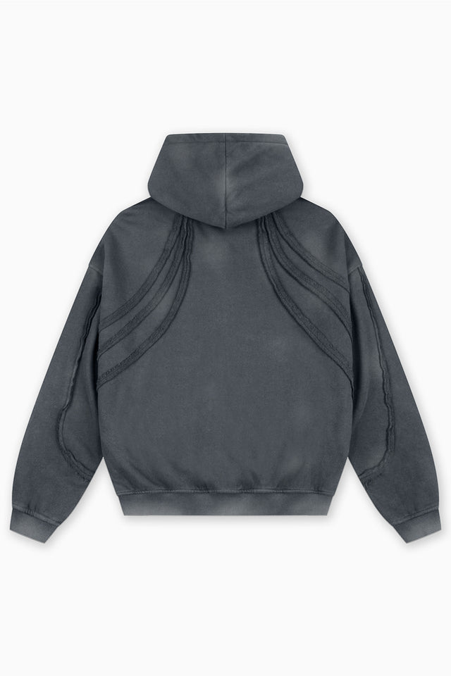 LIGHT GRAY MELANGE FRONT ZIP